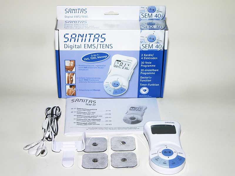 Sanitas SEM 40 Digitales EMS/TENS Elektrostimulationsgerät im Test